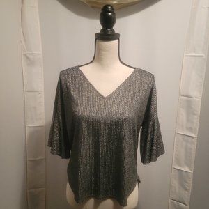 Tess, top, black and silver, M